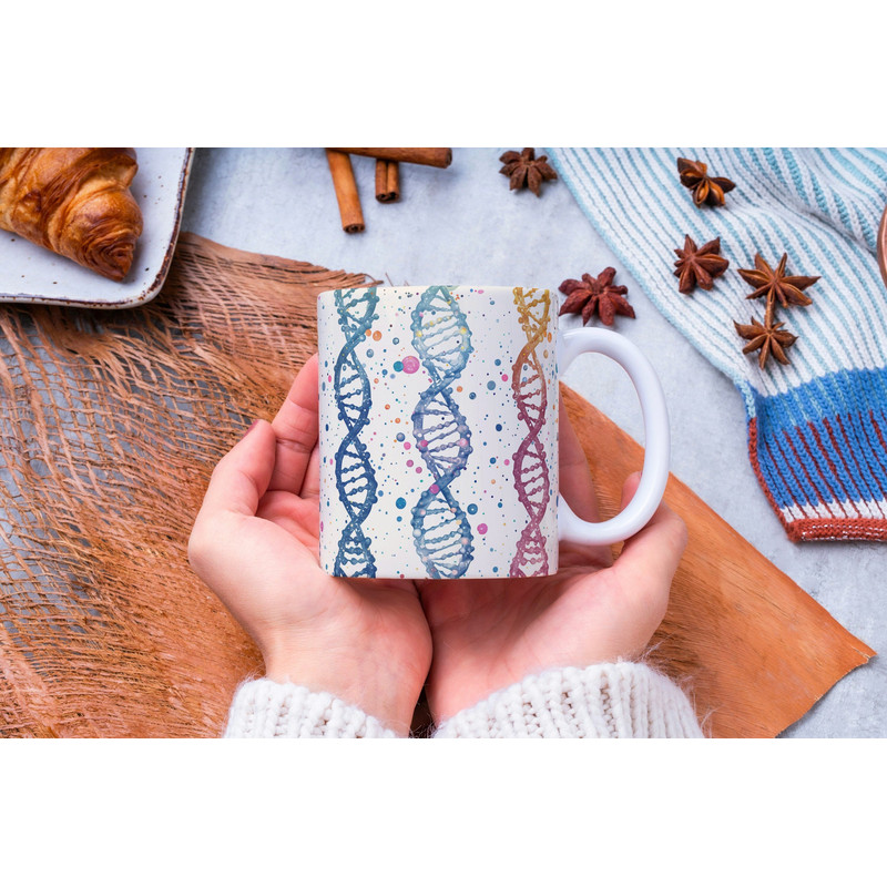 Personalized DNA Mug, Science Lover Gift, Science Teacher Gift, Geneticist Gift, Scientist Coffee Mug, Genetics Lover, Biology Teacher Gift.jpg