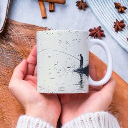 fishing mug, fish lover gift, fishing coffee mug, fisherman gift, fathers day gift, gift for dad, fishing gift