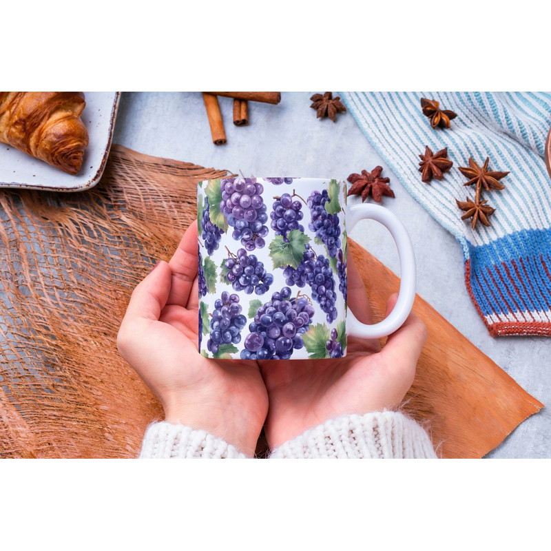 Personalized Grape Mug, Grape Lover Gift, Grape Coffee Mug, Fruit Mug, Gardening Lover Mug, Gift for Her, Wine Lover Mug, Housewarming Gift.jpg