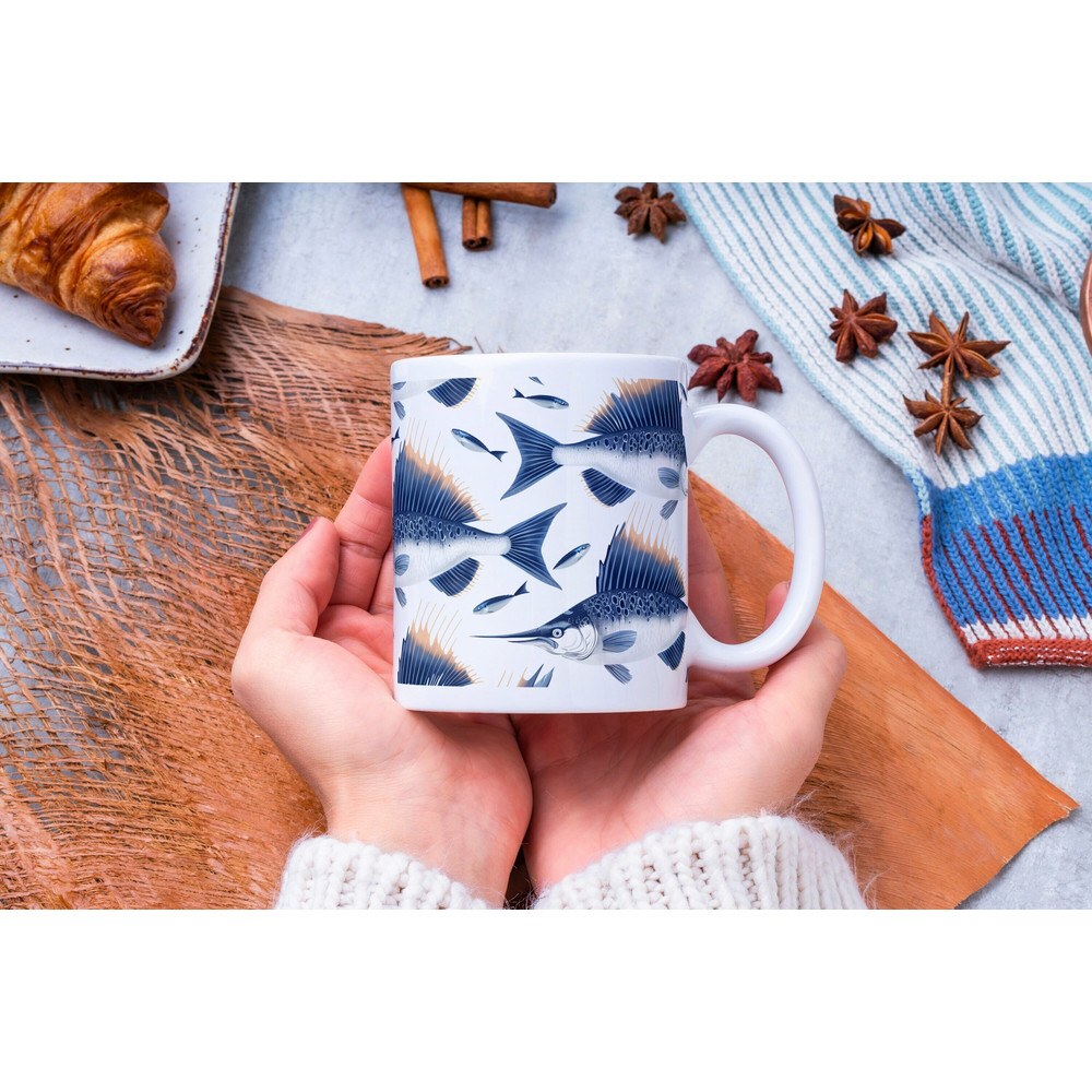 Personalized Marlin Fish Mug, Fish Lover Gift, Fishing Coffee Mug, Fisherman Gift, Fathers Day Gift, Gift for Dad, Fishing Gift, Dad Gift.jpg