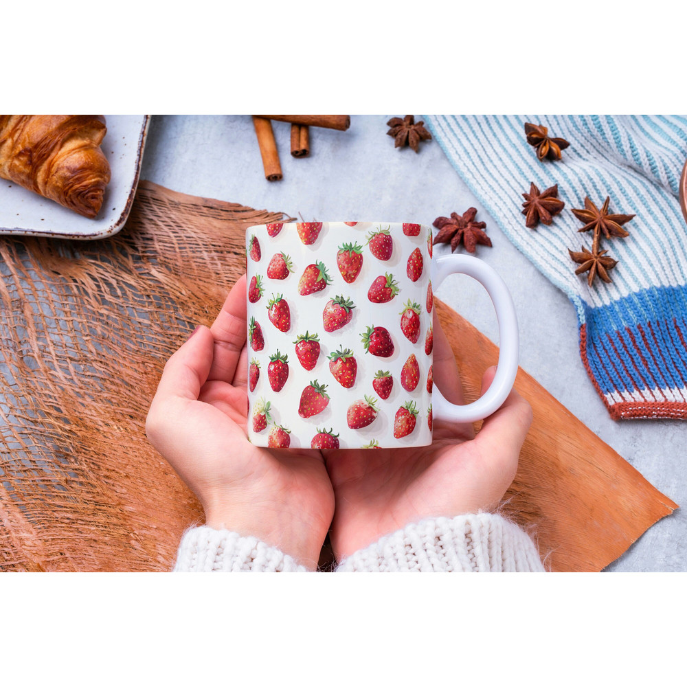 Personalized Strawberry Mug, Strawberry Lover Gift, Strawberry Coffee Mug, Fruit Mug, Cottagecore Mug, Gardening Lover Mug, Gift for Her.jpg
