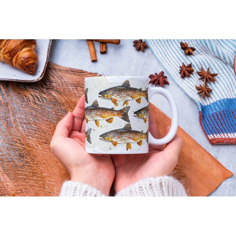 Personalized Trout Mug, Fish Lover Gift, Fishing Coffee Mug, Fisherman Gift, Fathers Day Gift, Gift for Dad, Fishing Gift, Exotic Fish Mug.jpg