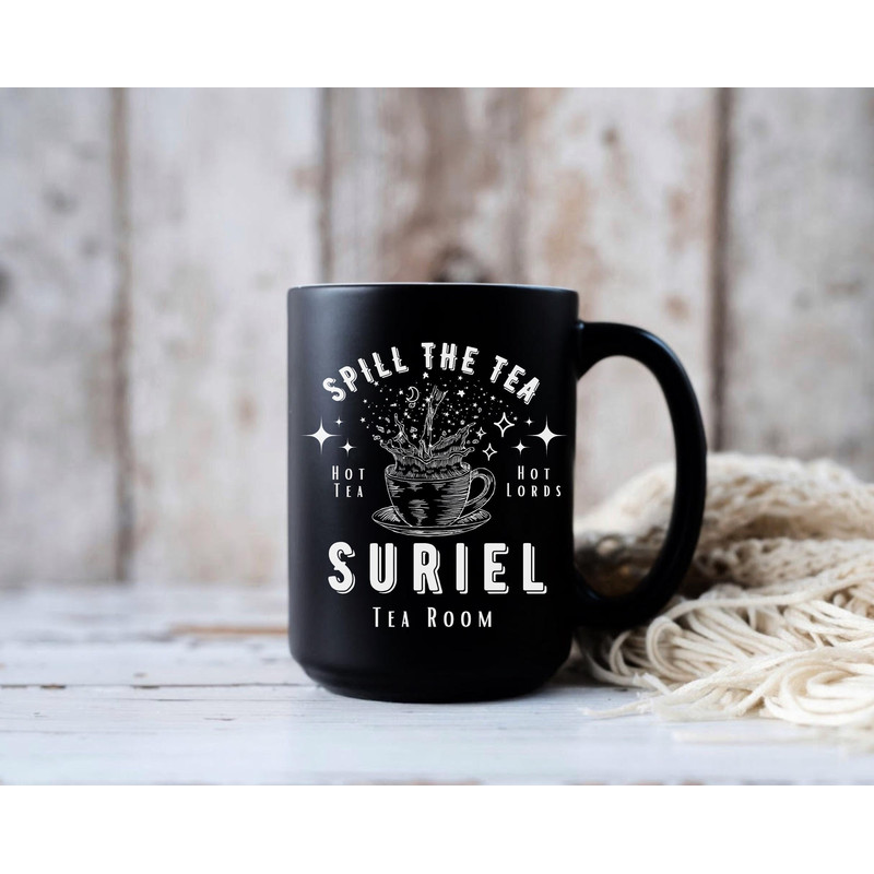 ACOTAR Mug, Suriel Spill The Tea, A Court of Thorns and Roses, SJM Merch, Bookish Gift For Her, Suriel Tea Co, Acotar Merch, Acotar Cup 1.jpg
