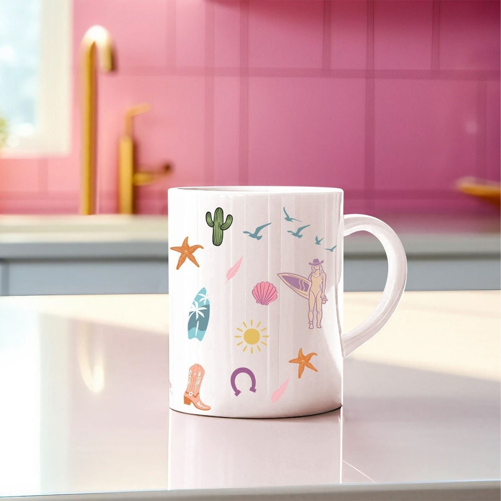 Coastal Cowgirl Mug, Colorful Coastal Cowgirl Mug, Coastal cowgirl Gift, Desert Cowgirl Cup, Cowgirl Bachelorette 1.jpg