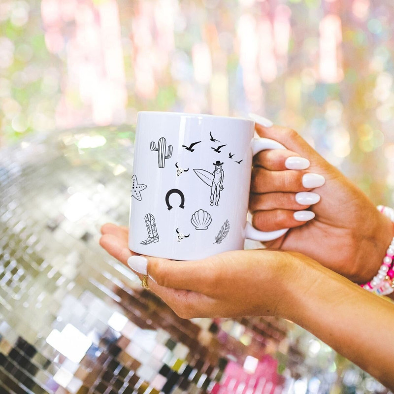 Coastal Cowgirl Mug, Cowgirl Desert Mug, Coastal cowgirl present, Cowgirl Gift, Desert Design, Cowgirl Bachelorette.jpg