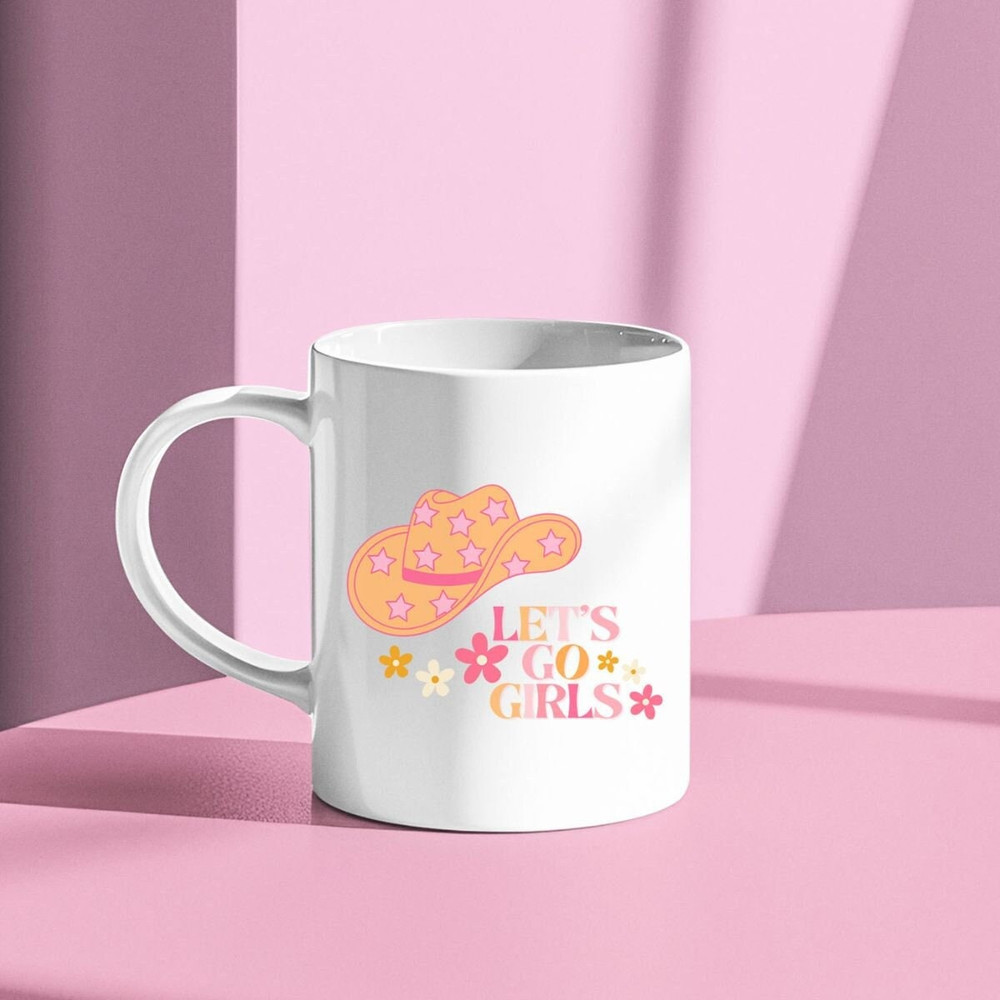 Cowgirl Mug, Cowgirl Coffee Mug, Cowgirl Cup, Let’s Go Girls Coffee Cup, Cowgirl Gift idea, Groovy Cowgirl Coffee Mug 1.jpg