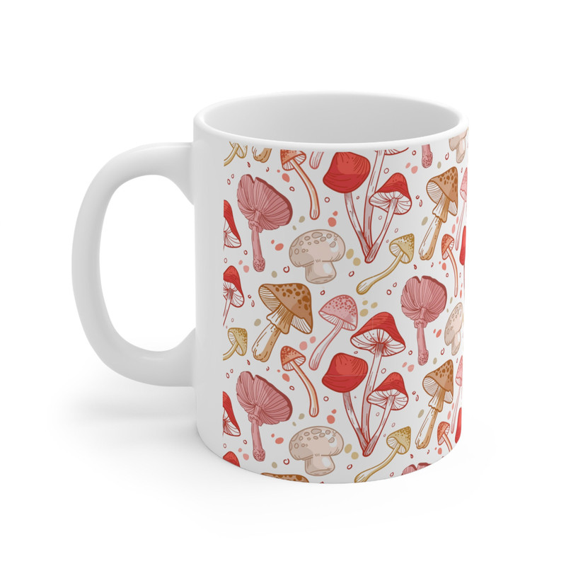 Mushroom Mug, Spores, Cottagecore,Print On Demand Mug, Best Selling Mugs, Morel Mushrooms, Gift Idea.jpg