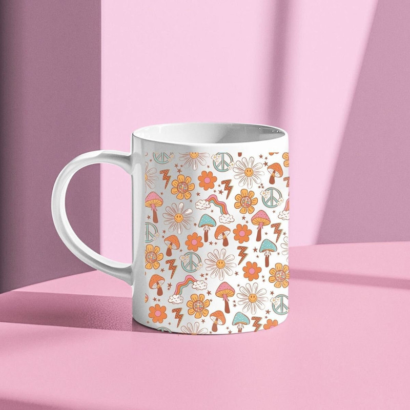 Mushroom Mug, Yoga Mug, Disco Balls, Disco Bachelorette, Print On Demand Mug, Magic Mushroom, Morel Mushrooms, Gift Idea 1.jpg
