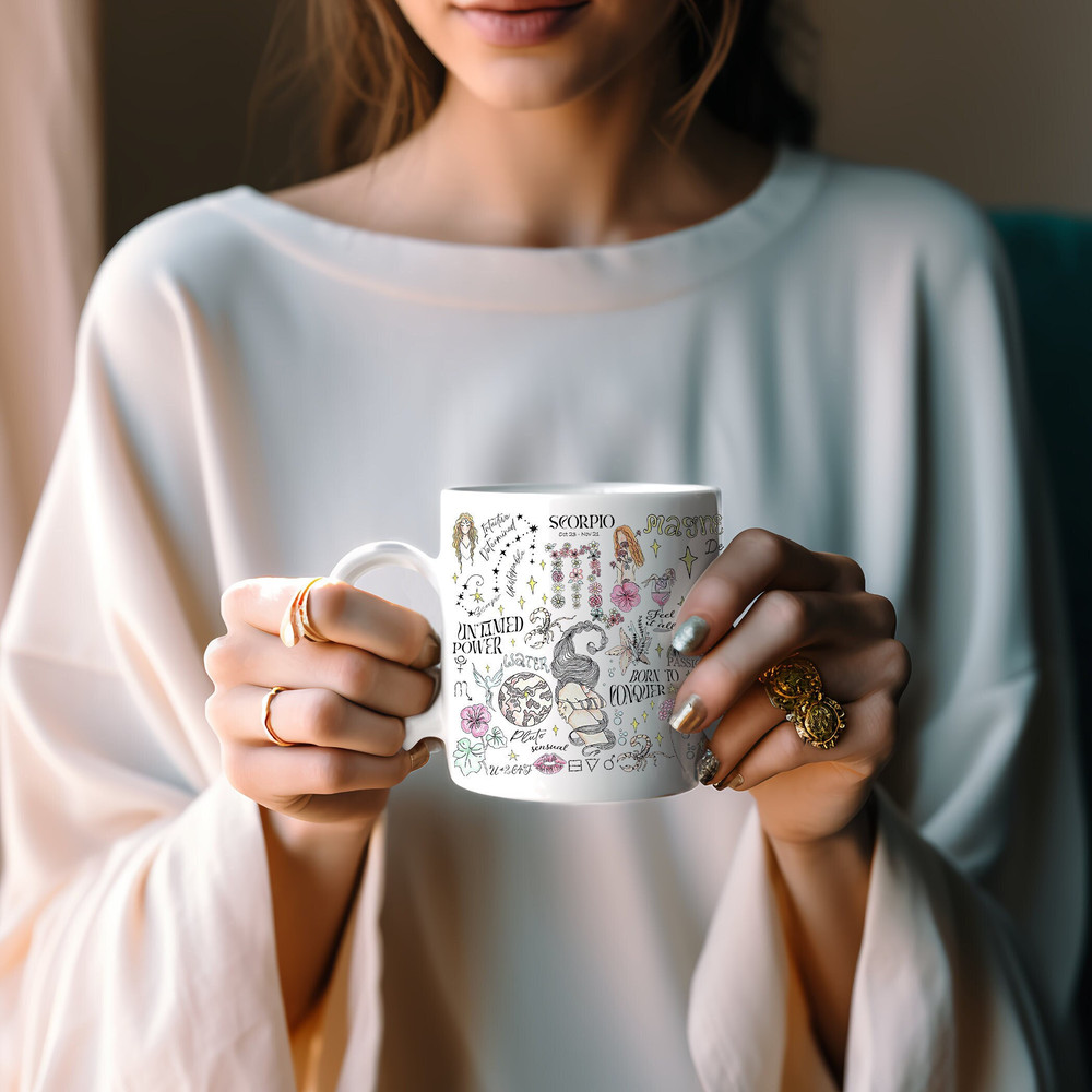 Sagittarius Mug Zodiac Coffee Cup Sagittarius Astrology Gift Birth Flower Mug Celestial Meaningful Gift Best Friend Coworker Gift for Me.jpg