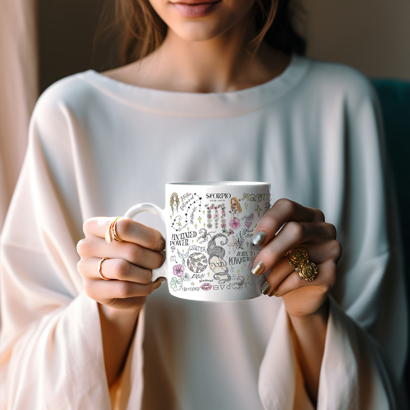 Sagittarius Mug Zodiac Coffee Cup Sagittarius Astrology Gift Birth Flower Mug Celestial Meaningful Gift Best Friend Coworker Gift for Me.jpg