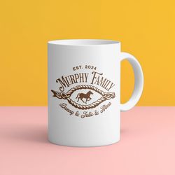 custom horse mug, ranch horse gift horse owner mug, family gift horse farm mug, horse lover mug, western horse family fa