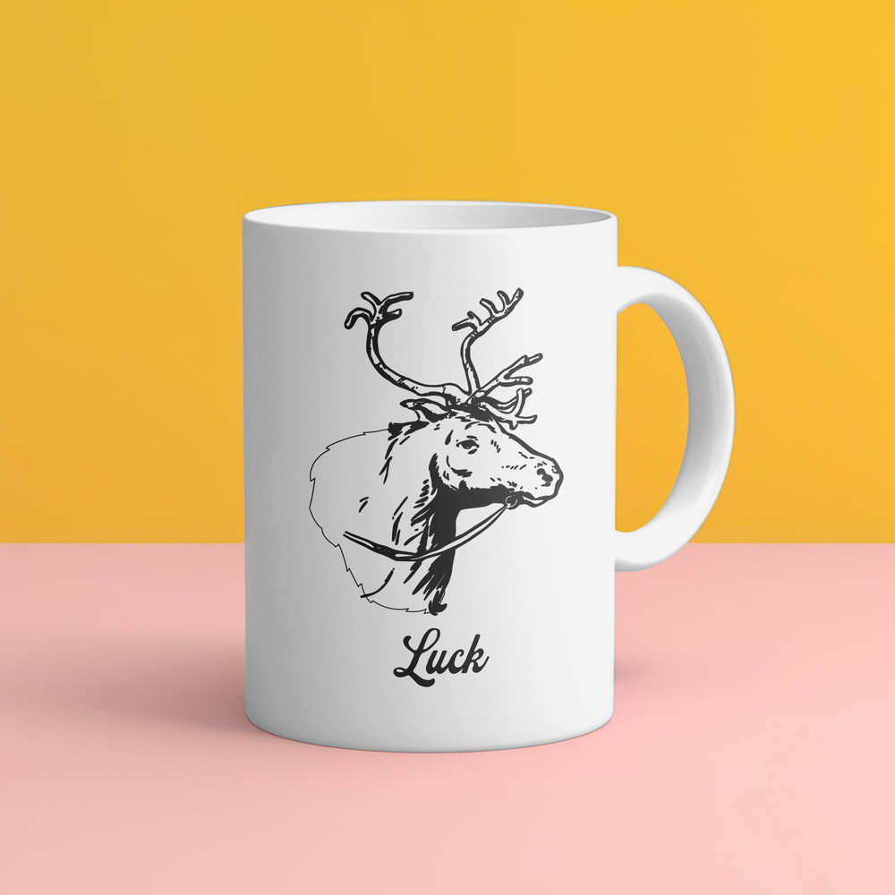 Custom reindeer mug farm deer gift reindeer lover gift Rustic deer mug grandparents farmhouse gift farm deer lover gift deer hunting gift.jpg