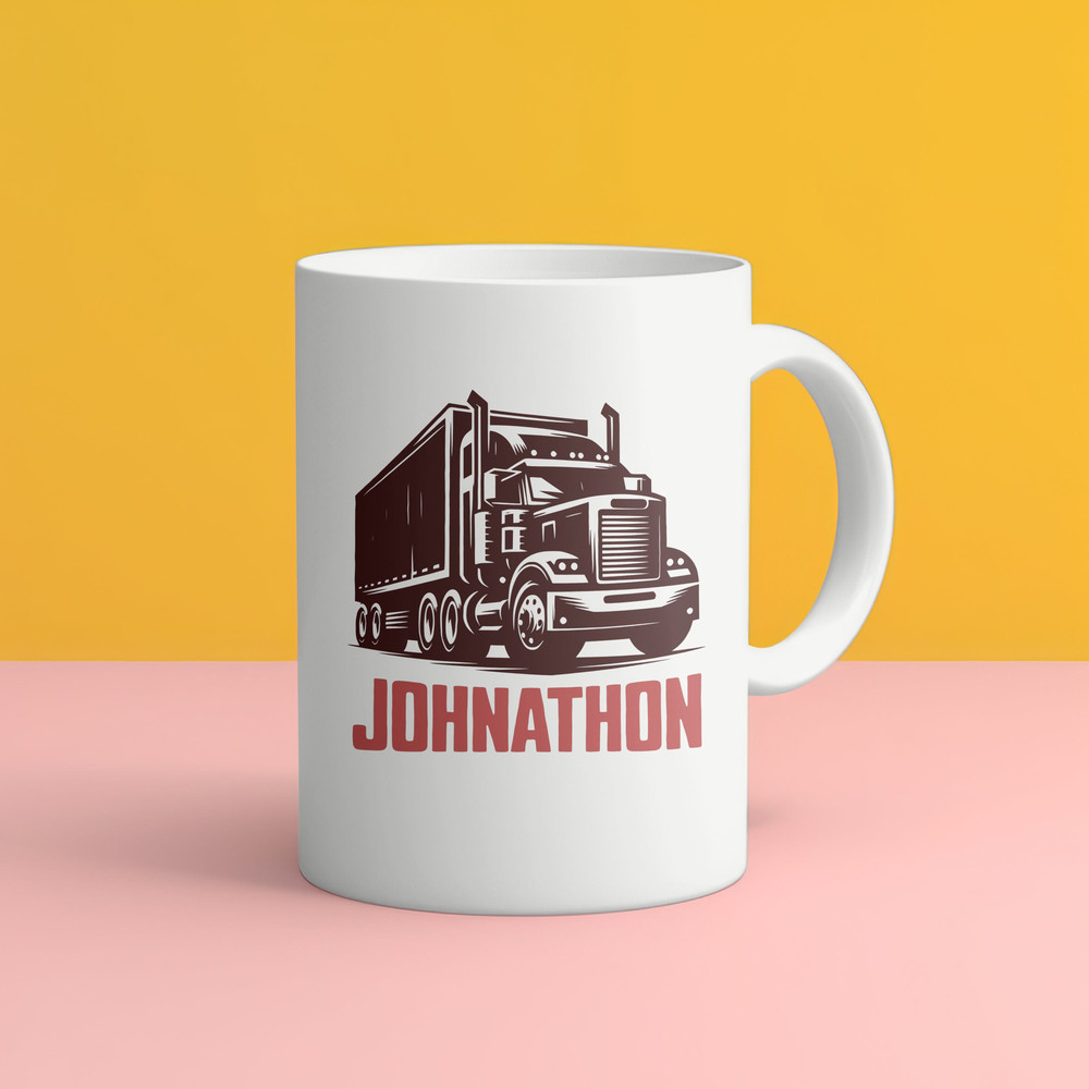 Custom truck mug truck driver birthday gift trucker appreciation gift driver truck gift for truckman truck lover gift truckdriver dad mug.jpg