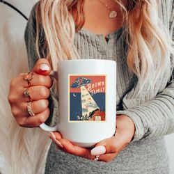 personalized farm mug, red barn gift barnyard mug, custom family farm gift farmhouse mug, farm christmas gift farm owner