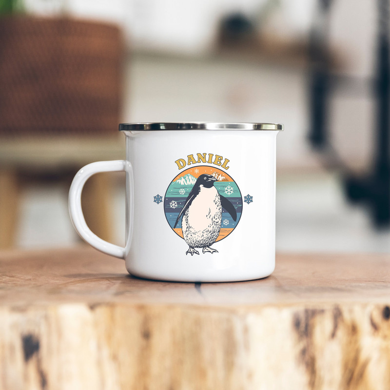 Personalized Penguin mug for kid birthday gift for Penguin lover toddler unbreakable mug Penguin club gift for preschool kid hot cocoa mug.jpg
