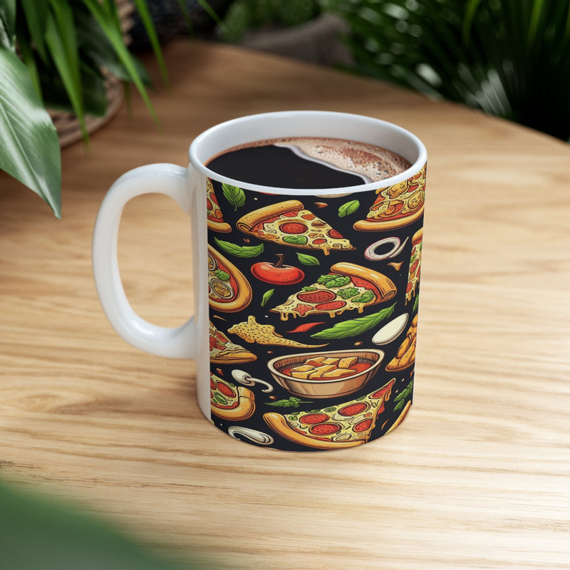 Pizza Pattern Design Ceramic Mug 11oz.jpg