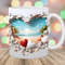 3D Beach Mug Wrap, 11oz And 15oz Mug Template, Heart Mug Sublimation Design, Hole In A Wall Mug Wrap Template, Instant Digital Download PNG.jpg