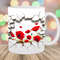 3D Hole In A Wall Poppies Mug Wrap, 11oz & 15oz Mug Template, Mug Sublimation Design, Mug Wrap Template, Instant Digital Download PNG.jpg