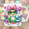 Frog With Bow Mug Wrap, 11oz & 15oz Mug Template, Sewing Machine Mug Sublimation Design, Mug Wrap Template, Instant Digital Download PNG.jpg