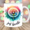 Just Breathe Mug Wrap, 11oz & 15oz Mug Template, Mug Sublimation Design, Colorful Dandelion Mug Wrap Template, Instant Digital Download PNG.jpg