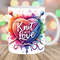 Knit With Love Mug Wrap, 11oz And 15oz Mug Template, Mug Sublimation Design, Colorful Yarn Mug Wrap Template, Instant Digital Download PNG.jpg