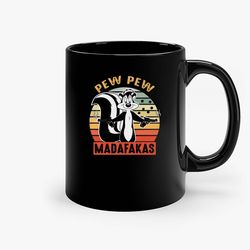 Pew Pew Madafakas Pepe Le Pew Skunk Cartoon Ceramic Mug, Funny Coffee Mug, Birthday Gift Mug