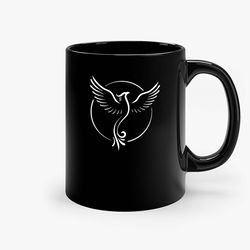 Phoenix Line Art Ceramic Mug, Funny Coffee Mug, Birthday Gift Mug