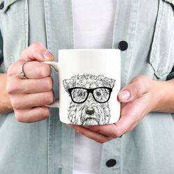 Wheaten Terrier Mug, Dog Coffee Mugs, Hipster Nerdy Dog Mom Dog Dad Coffee Mug 15 oz 11 oz