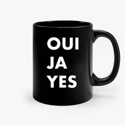 Oui Ja Yes Ouija Yes As Worn By Thom Yorke Ceramic Mug, Funny Coffee Mug, Gift Mug