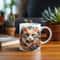 3D Hole In A Wall Colorful Cute Cat Mug Wrap Design, 3D Kitten & Flowers Coffee Cup, 3D Cats Lovers 11oz 15oz Mug Sublimation Png Download.jpg