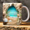 3D Seashells Beach Landscape Mug  Tranquil Beach Mug Design  11oz & 15oz Mug Sublimation Wrap  Digital Download  Beach Lover's Paradise.jpg