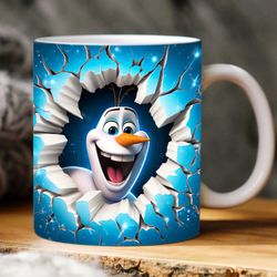 winter snowman wonderland 3d mug