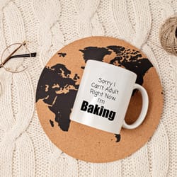 cant adult right now, busy baking mug, baking mug