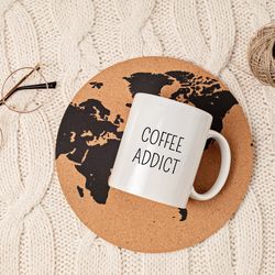 coffee addict mug, coffee lover mug, coffee fiend gift