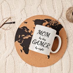 mom by day gamer by night mug, gamer mom mug, mothers day gift mug