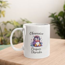 penguin coffee mug, funny penguin mug, penguin gift