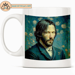 keanu reeves vincent van gogh art fan gift coffee mug