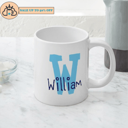 monogram and initial wiliam ceramic mug