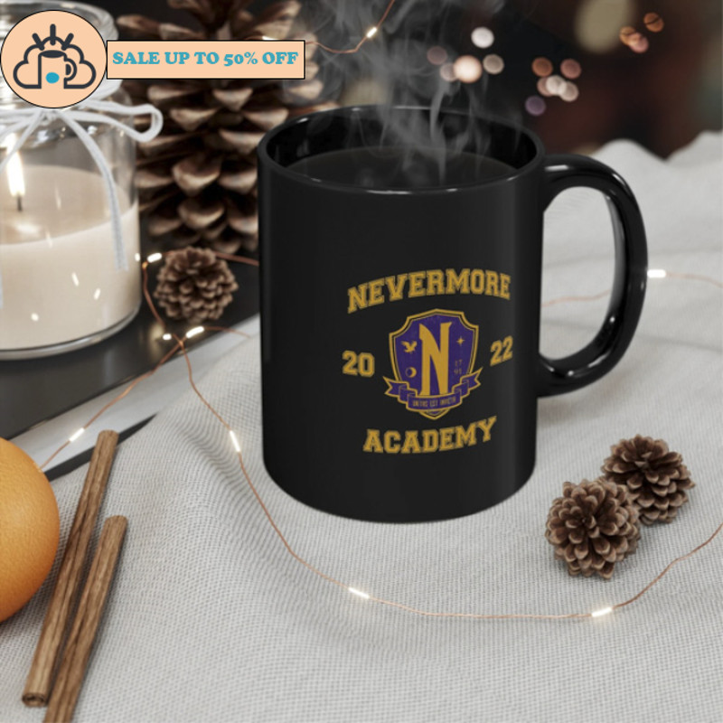 Nevermore Ecademy Jenna Ortega Wednesday Addams Mug.jpg
