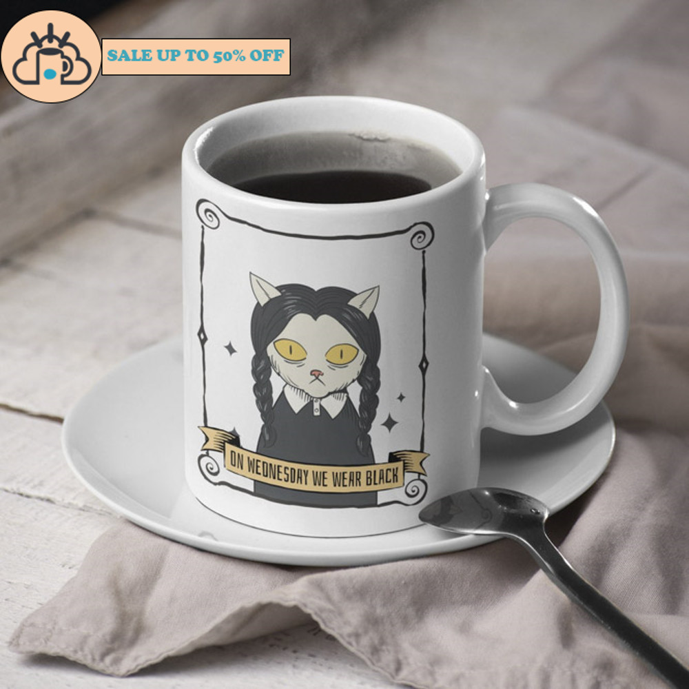 On WEDNESDAY We Wear BLACK Mug.jpg