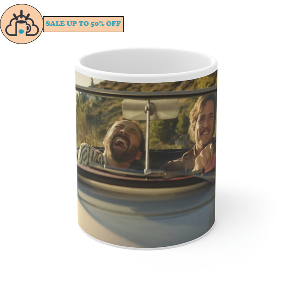 Pedro Pascal Nicolas Cage Car Scene Standard Mug.jpg