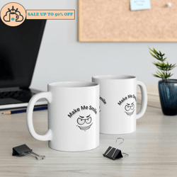 perfect gift make me smile happy vibes ceramic coffee mug