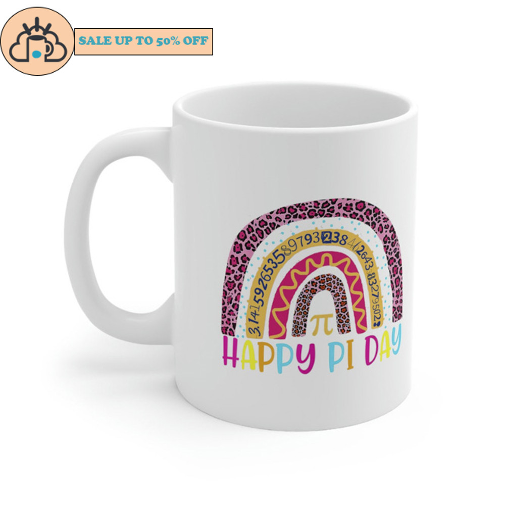 Rainbow Happy Pi Day Math Teacher Pi day Mug.jpg