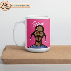 snoop dogg white glossy ceramic coffee mug