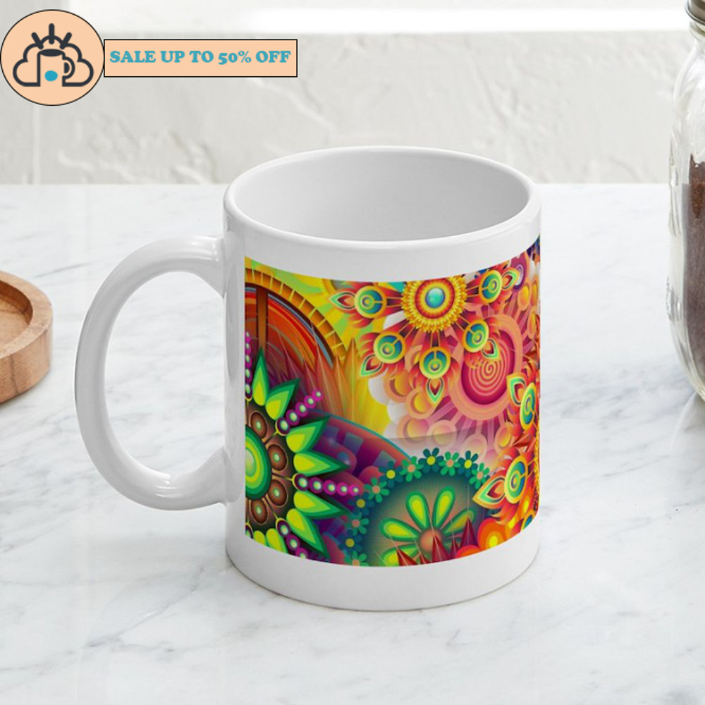 Standard Floral Illusion Pattern Coffee Mug.jpg