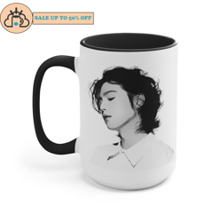 suga work of art two tone bts coffee mug