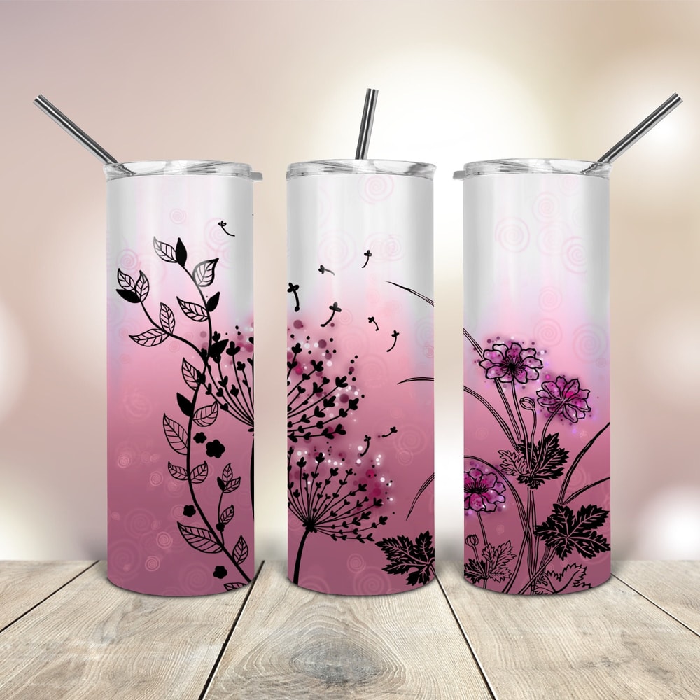 20 Oz Tumbler Flower Ombre Background wrap tapered straight template digital download sublimation graphics instant download sublimation.jpg