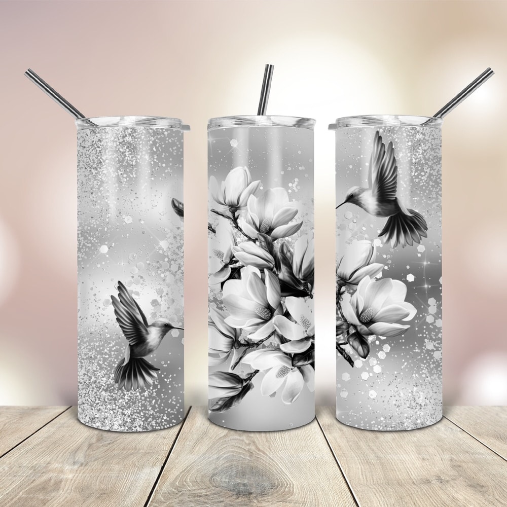20 Oz Tumbler Hummingbird White Black wrap tapered straight template digital download sublimation graphics instant download sublimation.jpg
