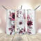3D Burgundy White Flowers Tumbler wrap Png 20 Oz skinny tapered straight template digital download sublimation graphics instant download.jpg