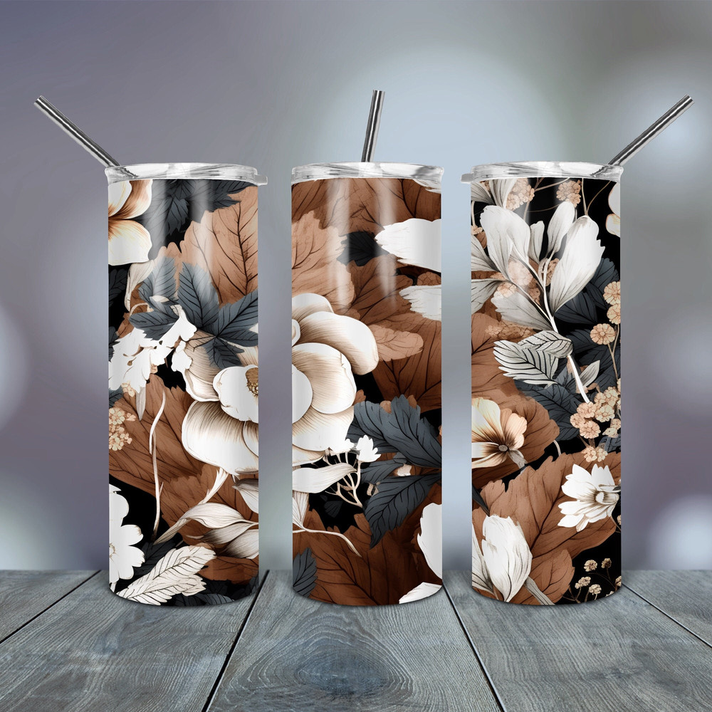 Autumn Flowers Design Png 20 Oz Tumbler wrap tapered straight template digital download sublimation graphics instant download sublimation.jpg